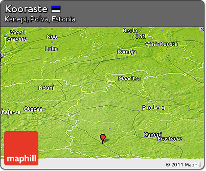 Physical Panoramic Map of Kooraste