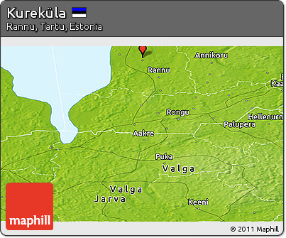 Physical Panoramic Map of Kureküla