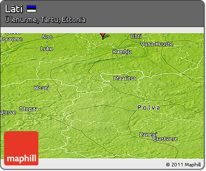 Physical Panoramic Map of Läti