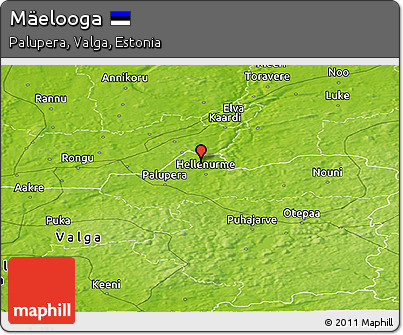 Physical Panoramic Map of Mäelooga