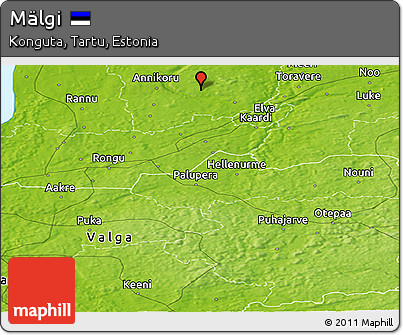Physical Panoramic Map of Mälgi