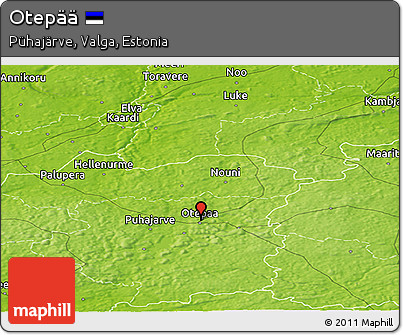 Physical Panoramic Map of Otepää