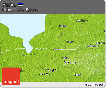 Physical Panoramic Map of Parve