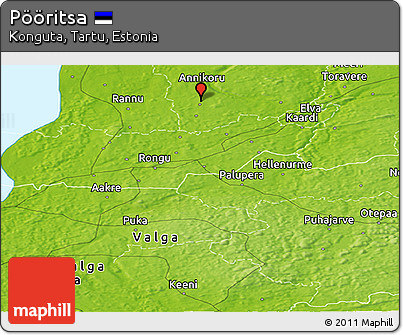 Physical Panoramic Map of Pööritsa
