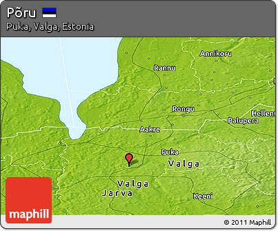 Physical Panoramic Map of Põru