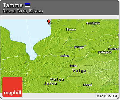Physical Panoramic Map of Tamme