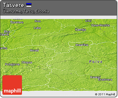Physical Panoramic Map of Täsvere