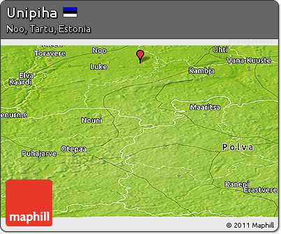 Physical Panoramic Map of Unipiha