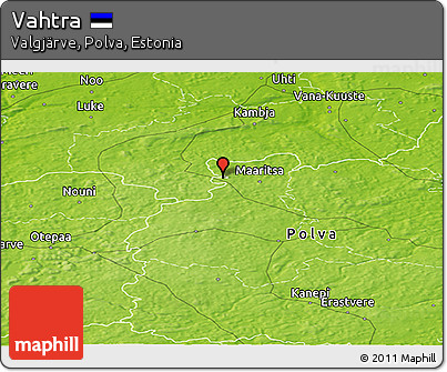 Physical Panoramic Map of Vahtra