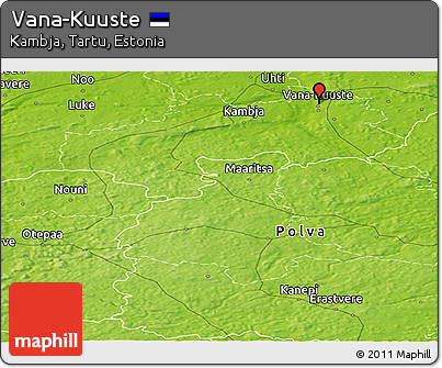 Physical Panoramic Map of Vana-Kuuste