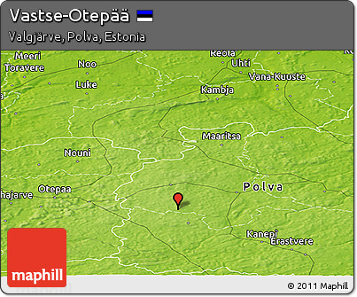 Physical Panoramic Map of Vastse-Otepää