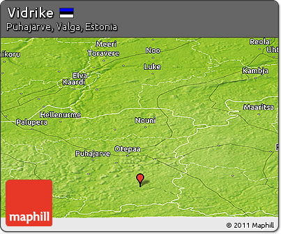 Physical Panoramic Map of Vidrike