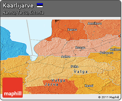 Political Panoramic Map of Kaarlijärve