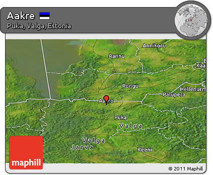 Satellite Panoramic Map of Aakre