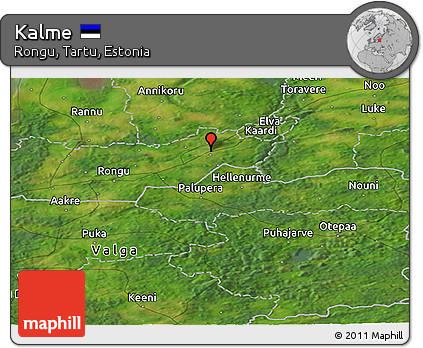 Satellite Panoramic Map of Kalme