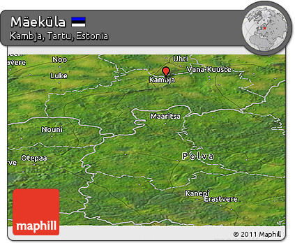 Satellite Panoramic Map of Mäeküla