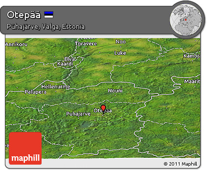 Satellite Panoramic Map of Otepää