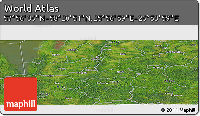Satellite Panoramic Map of the Area around 58° 8' 44" N, 26° 25' 29" E