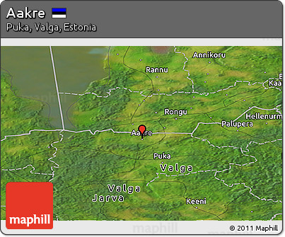 Satellite Panoramic Map of Aakre