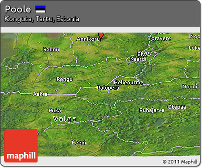 Satellite Panoramic Map of Poole