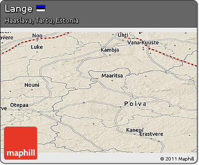 Shaded Relief Panoramic Map of Lange