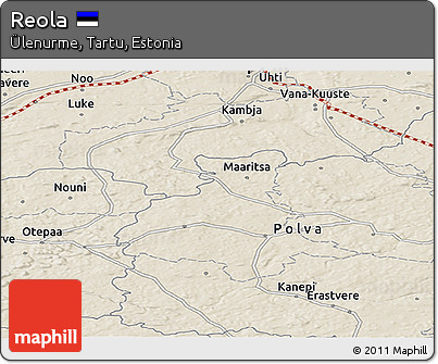Shaded Relief Panoramic Map of Reola