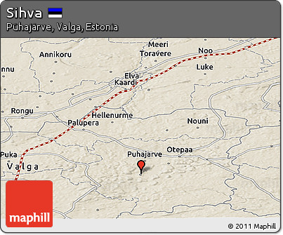 Shaded Relief Panoramic Map of Sihva