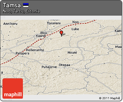 Shaded Relief Panoramic Map of Tamsa