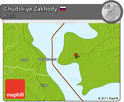 Physical 3D Map of Chudskiye Zakhody