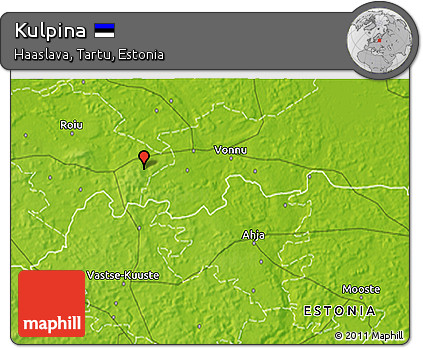 Physical 3D Map of Kulpina