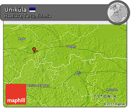 Physical 3D Map of Uniküla