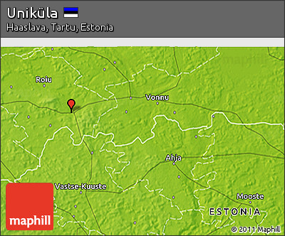 Physical 3D Map of Uniküla