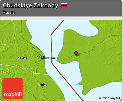 Physical 3D Map of Chudskiye Zakhody