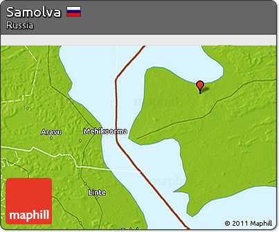 Physical 3D Map of Samolva