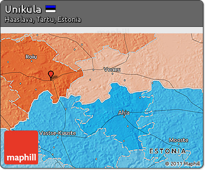 Political 3D Map of Uniküla