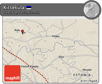 Shaded Relief 3D Map of Kitseküla