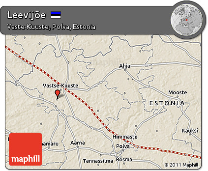 Shaded Relief 3D Map of Leevijõe