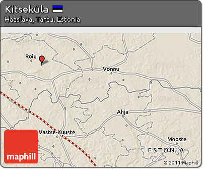 Shaded Relief 3D Map of Kitseküla