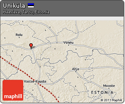 Shaded Relief 3D Map of Uniküla