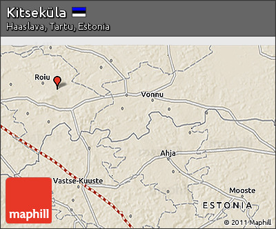 Shaded Relief 3D Map of Kitseküla