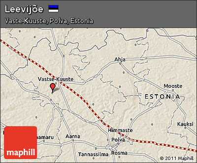 Shaded Relief 3D Map of Leevijõe
