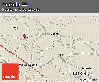 Shaded Relief 3D Map of Uniküla