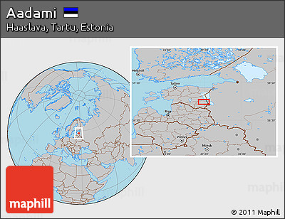 Gray Location Map of Aadami