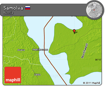 Physical Map of Samolva