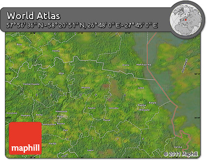 Satellite Map of the Area around 58° 8' 44" N, 27° 16' 29" E