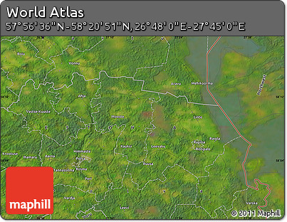 Satellite Map of the Area around 58° 8' 44" N, 27° 16' 29" E
