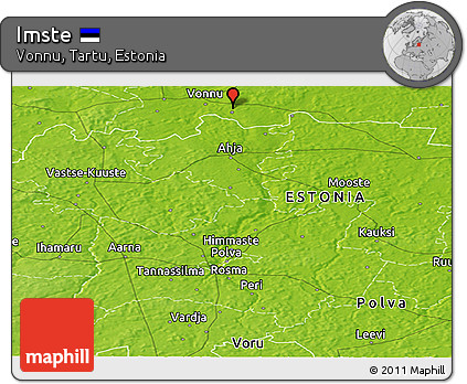 Physical Panoramic Map of Imste