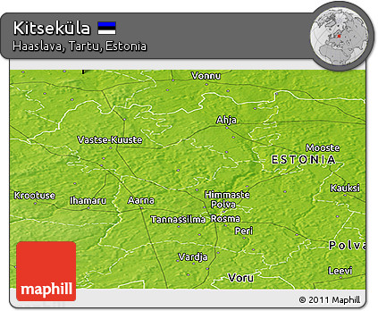 Physical Panoramic Map of Kitseküla