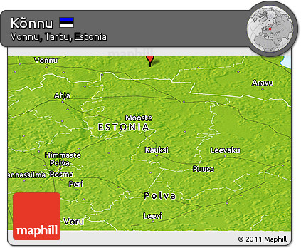 Physical Panoramic Map of Kõnnu