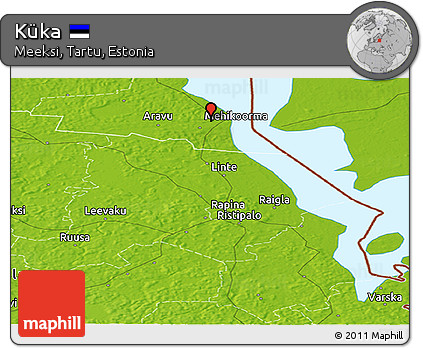 Physical Panoramic Map of Küka